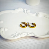 گوشواره حلقهای استیل ضد حساسیت روکش طلا